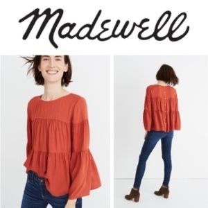 Madewell Tiered Button-Back Blouse